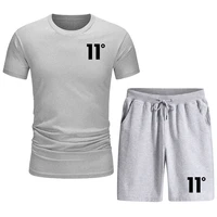 2022 new arrival mens summer sportswear t shirts and sports shorts high quality pure cotton tee shirts male daily casual outfit