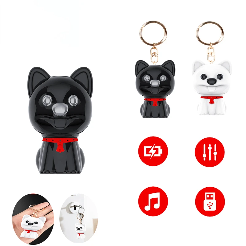 

Cute Small Dog Digital Voice Recorder Smart Sound Control MP3 WMA WAV Format Voice Activated Recording Long Working Time