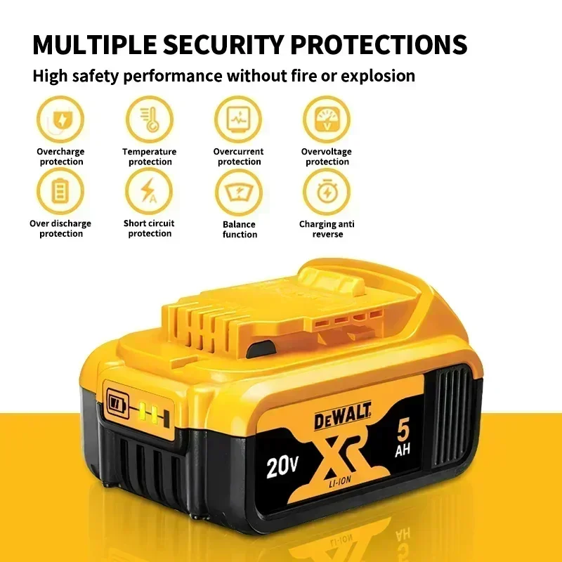 Литиевый аккумулятор DEWALT DCB200 20 В 6 Ач для Dewalt DCB184 DCB182 DCB180 DCB181 DCB206