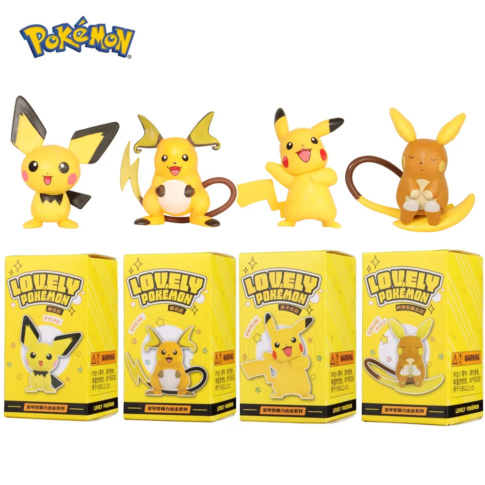 6 Styles Anime Toy Boxed Pokemon Figures Toys Kawaii Pikachu