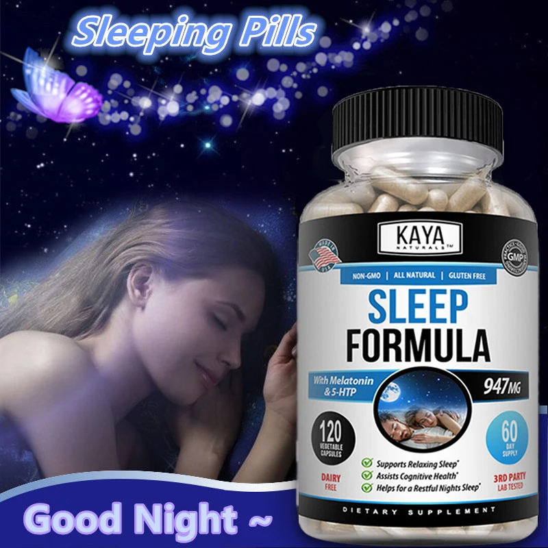 

Sleep Aid with Melatonin Plant-Based Sleeping Aid Supports Relaxing Sleep Assists Cognitive Health For Restful Nights Sleep