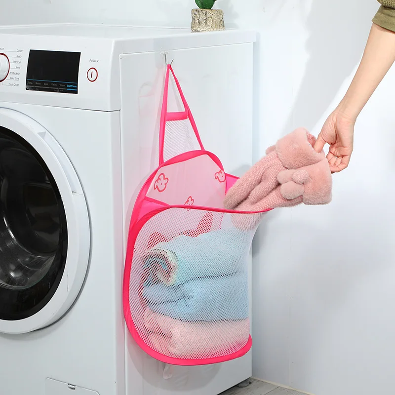 

Toilet Punch-free Folding Dirty Laundry Basket Dirty Clothes Storage Basket Bathroom Wall Hanging Household Laundry Basket