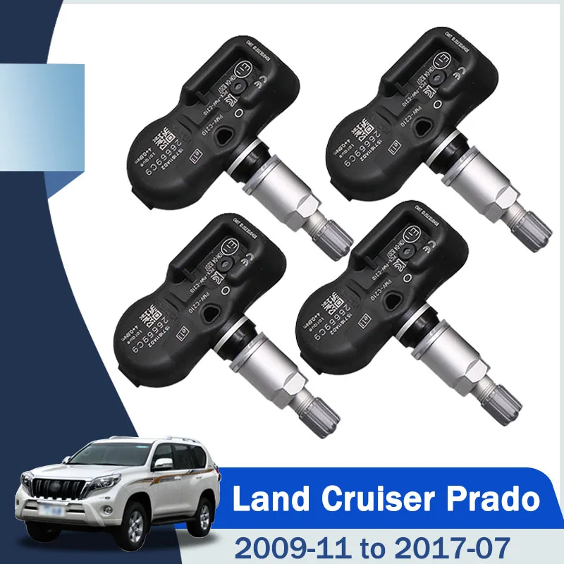 

4 шт. для Toyota Land Cruiser Prado 2009-2017 датчик давления в шинах датчик мониторинга датчик TPMS 433 МГц PMV-C210