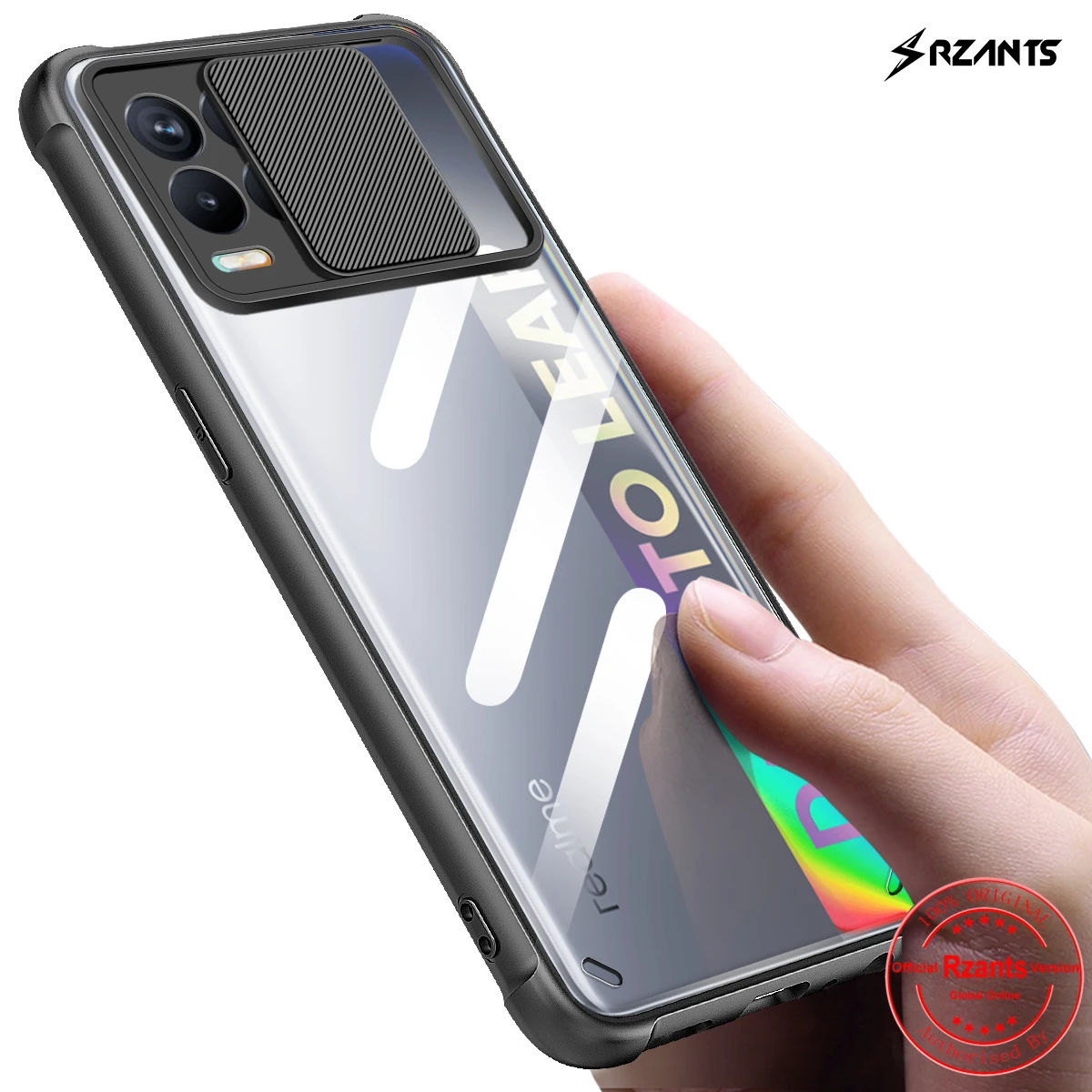 Rzants For OPPO Realme 8 8s Realme 8 Pro 4G 5G Phone Case Soft [Lens Protect] Hybrid Slim Clear Cover Double Casing
