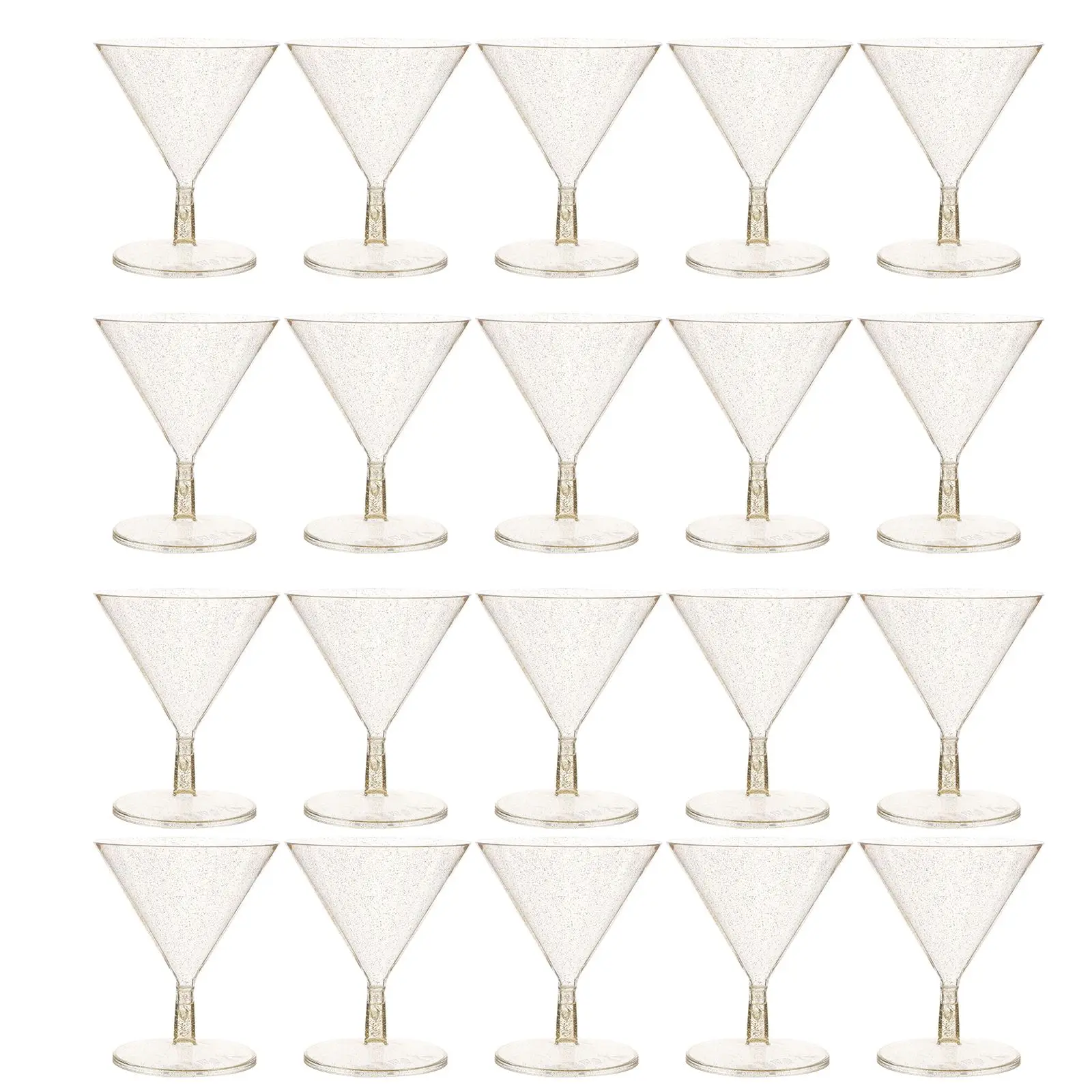 

Plastic Cups Glasses Goblets Drink Stemmed Ice Goblet Fancy Party Champagne Cream Footed Clear Bowls Trifle Cocktail Stem