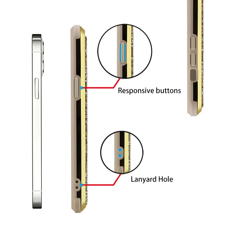 Роскошный блестящий чехол для IPhone XS 13 12 11 Pro Max защитный чехлы телефонов X XR 6 7 8 6S Plus