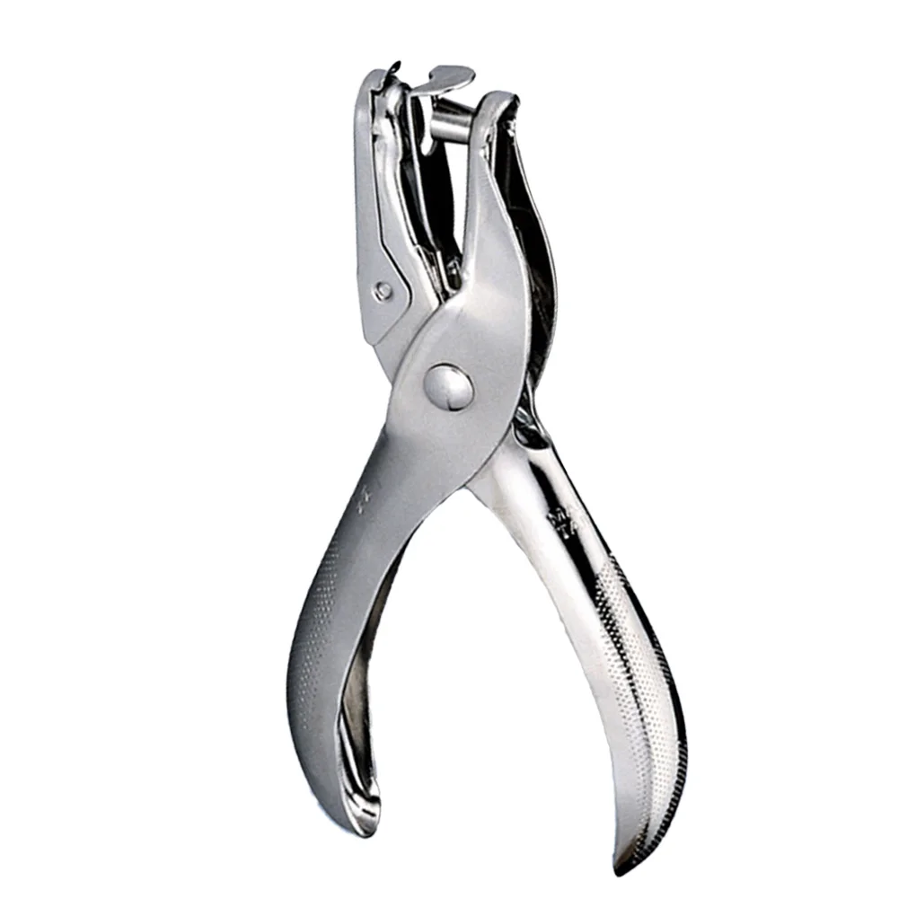 

Single Hole Puncher Ergonomic Handle Metal Binding Supplies Home Handheld Paper Punch Scrapbooking Loose-Leaf Album
