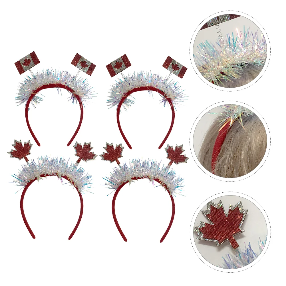 Party Head Bopper National Day Hair Accessories Band Pompom Carnival Hoop Tinsel