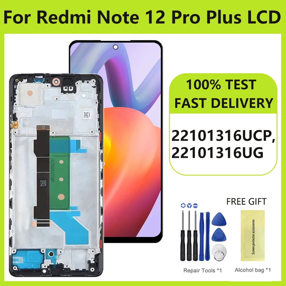 AMOLED для Xiaomi Redmi Note 12 Pro+ Plus 22101316 Сенсорный ЖК-дисплей UCP Pro 5G C