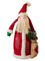 red robe santa doll toy holiday ornaments christmas decorations window christmas gifts