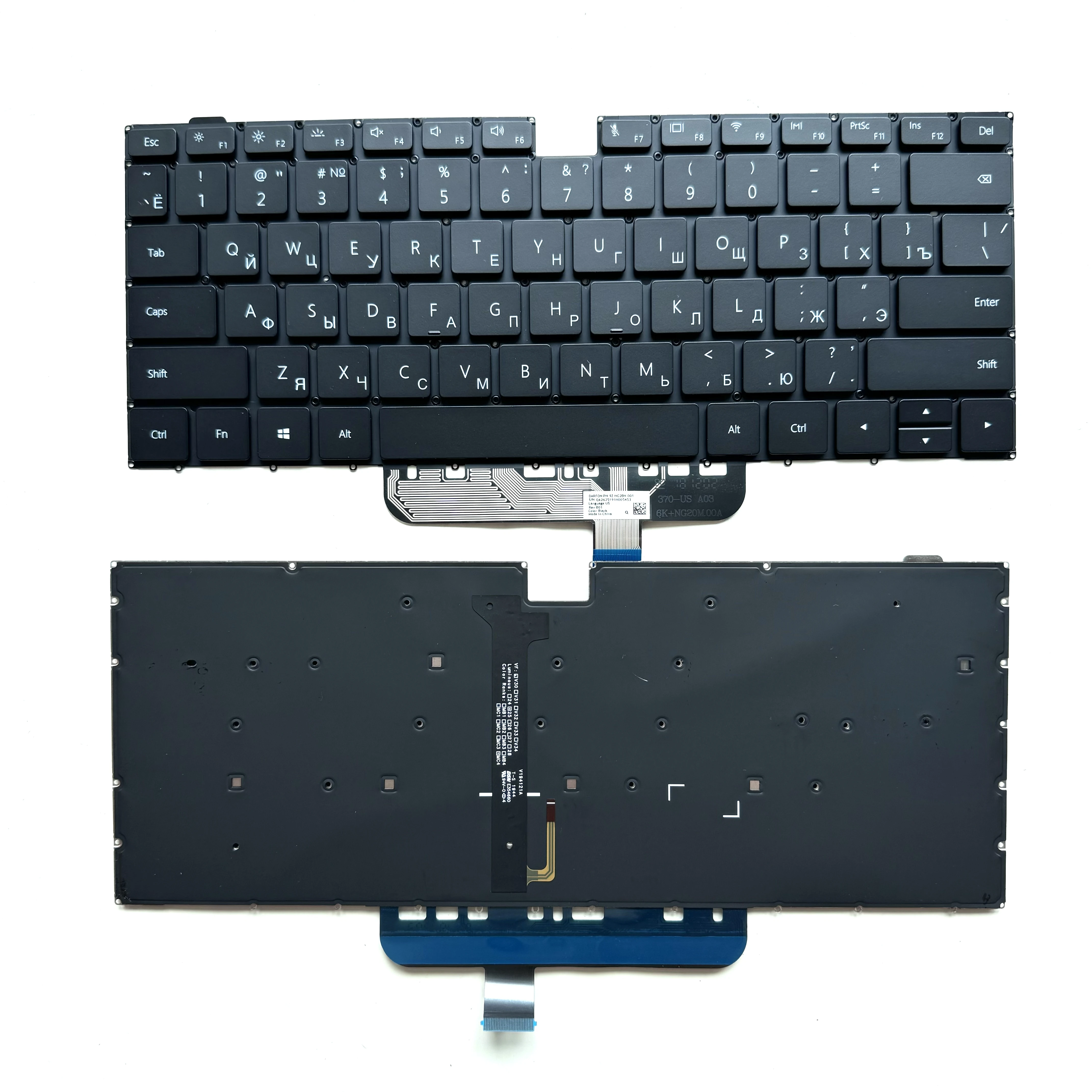 Подсветка на русском и европейском языках клавиатура для ноутбука HUAWEI MateBook D14 D15