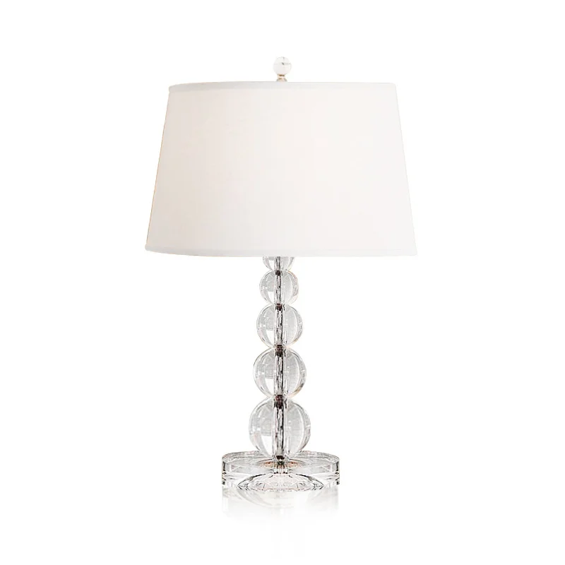 American Modern Crystal Table Lamps Led E27 Art Decorative Crystal Ball Desk Light Living/Dining Room Bedroom Bedside Background