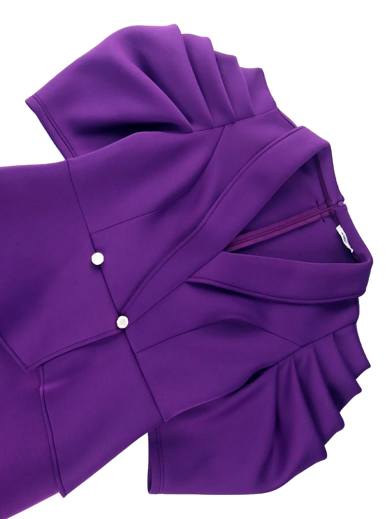 Элегантные женские платья для церкви с баской и пуговицами плиссированные