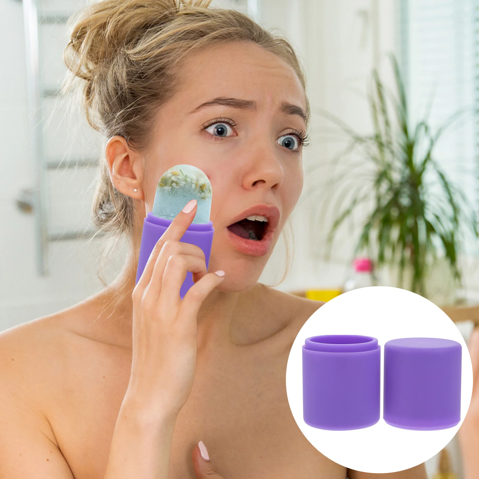 

Roller for and Eye Silicone Mold Roller Skin Care Tools Roller Skin Care Remove Fine Lines Shrink Pores Purple