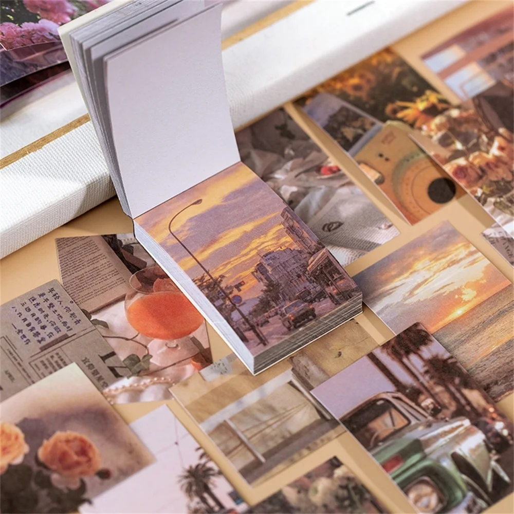 

50sheets Ins Style Sticker Book Washi Paper journal DIY Material Decoration Memo Pad Scrapbook Stationery