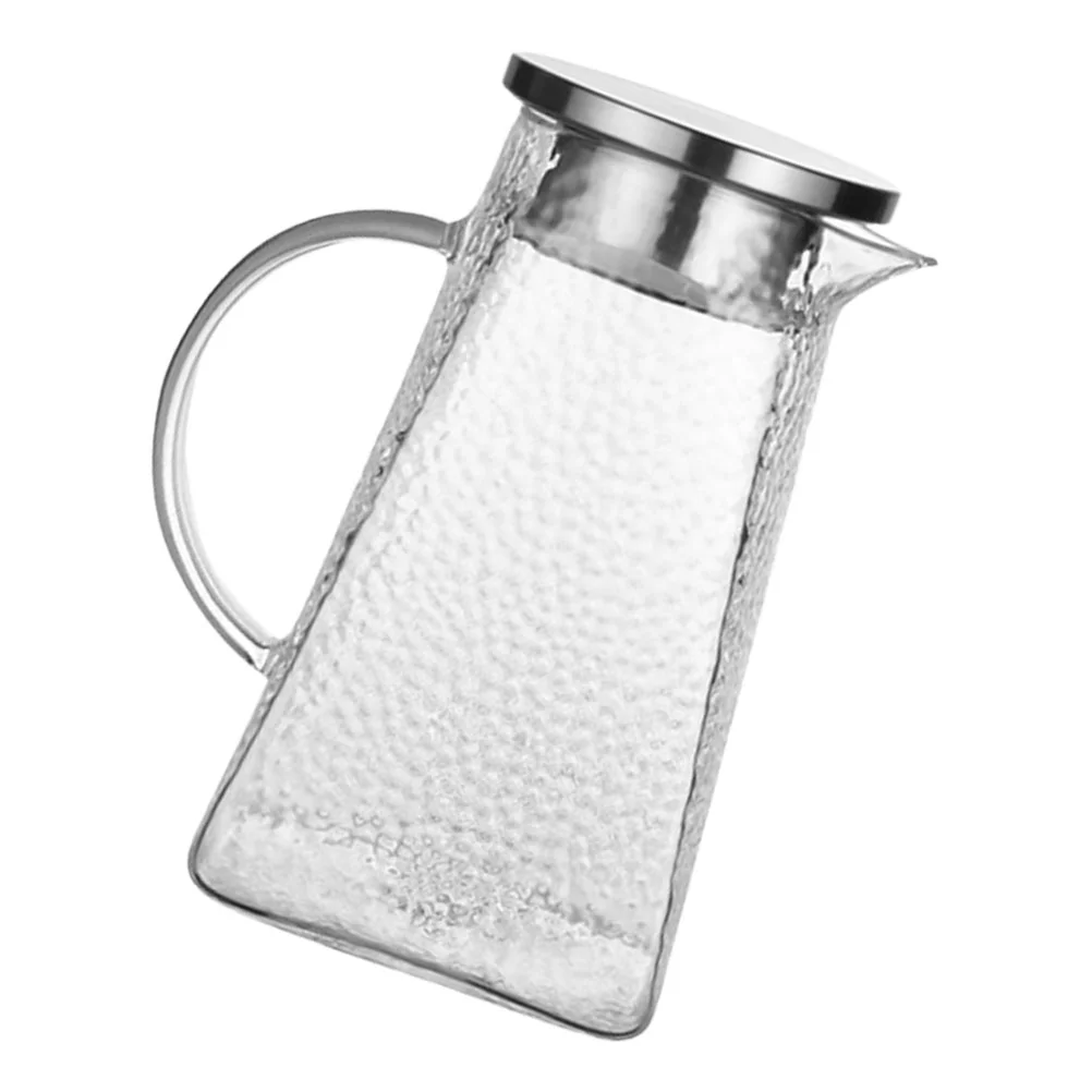 

Pitcher Water Glass Jug Beverage Lidkettletea Icedjar Fridge Pitchers Cold Clear Pot Ice Lids Square Jugs Drinkscontainer