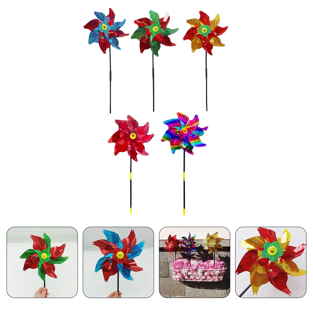 

Отпугиватель Птиц 5 шт., светоотражающая мельница, инструменты для защиты от птиц, для сада, дома, лужайки