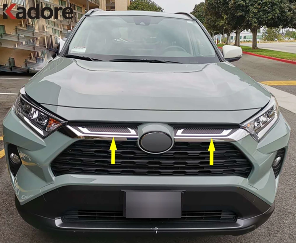 Передняя Верхняя решетка радиатора отделка для Toyota RAV4 RAV 4 LE XLE 2019 2020 2021 Передние