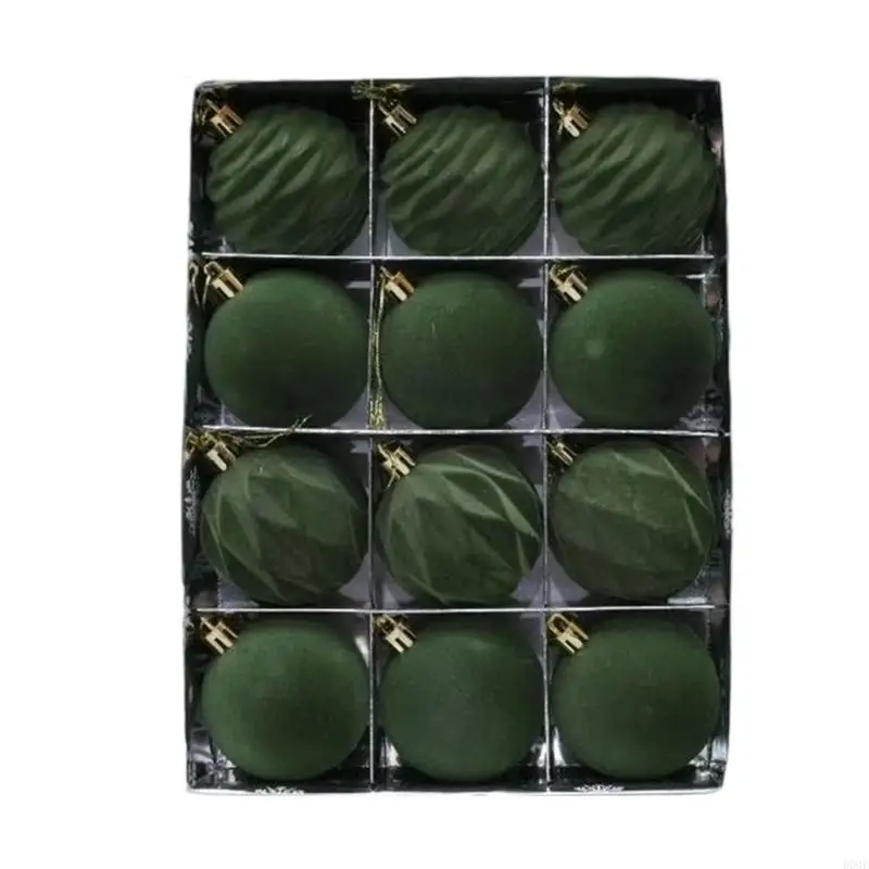 

Бархатные елочные шары, набор из 8 штук