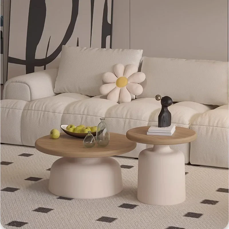 Деревянные милые журнальные столики круглые минималистичные модные современные