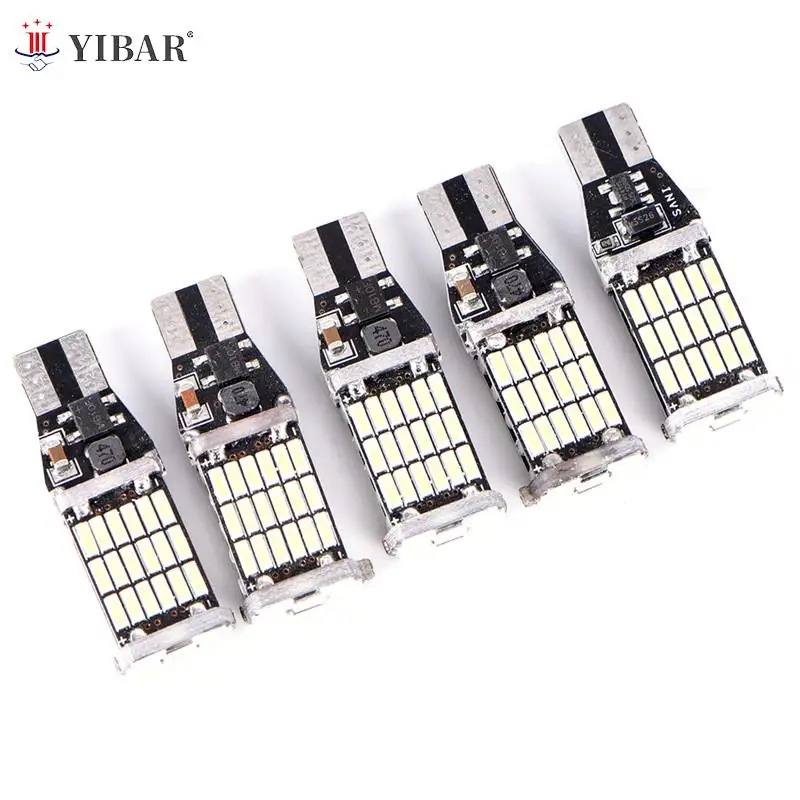 

1 шт. T15 W16W 45 SMD 4014 ошибок светодиодный автомобиль назад светильник лампы 6000K белый мини