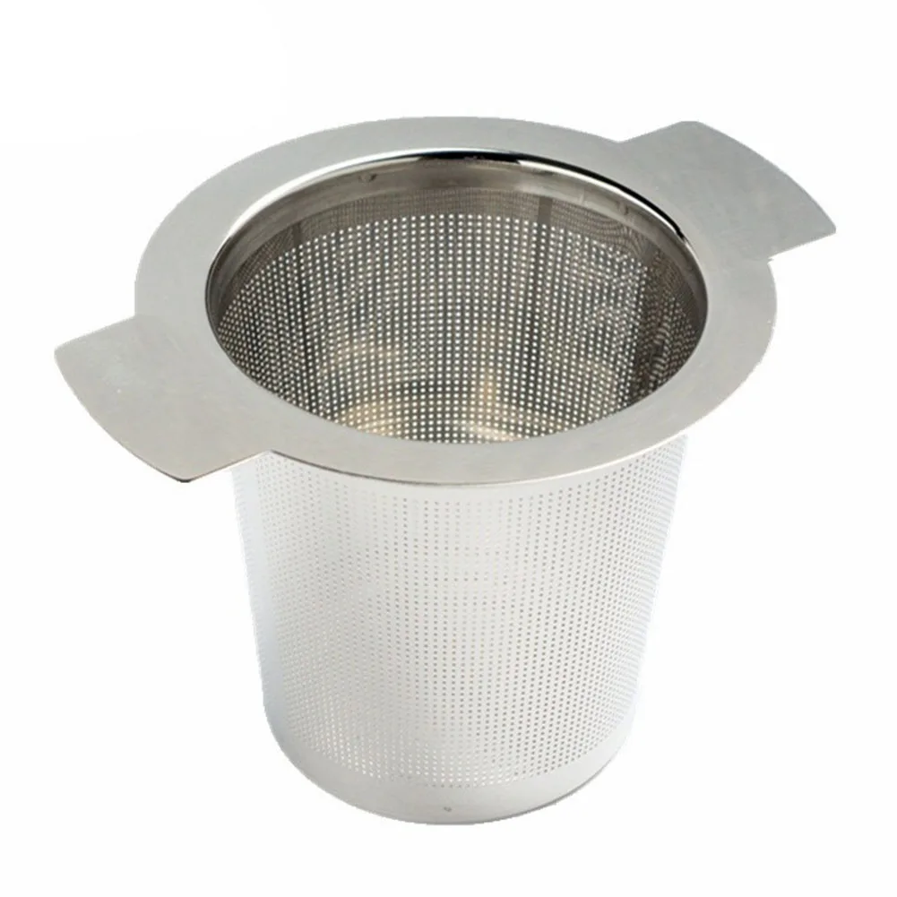

Double Handles Tea Infuser With Lid Stainless Steel Fine Mesh Coffee Filter Teapot Cup Hanging Loose Leaf Tea Strainer Filter