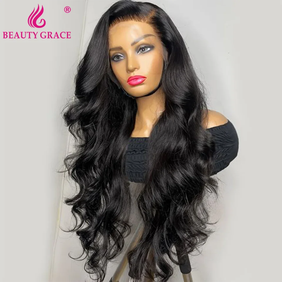 Парики женские из натуральных человеческих волос на сетке спереди 180% x 4