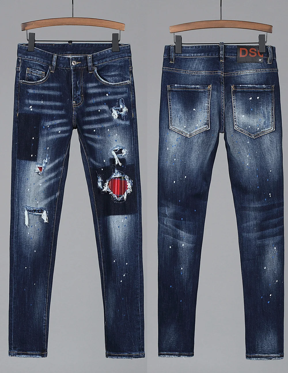 Мужские джинсы в европейском стиле dsq узкие эластичные прямые джинсовые брюки