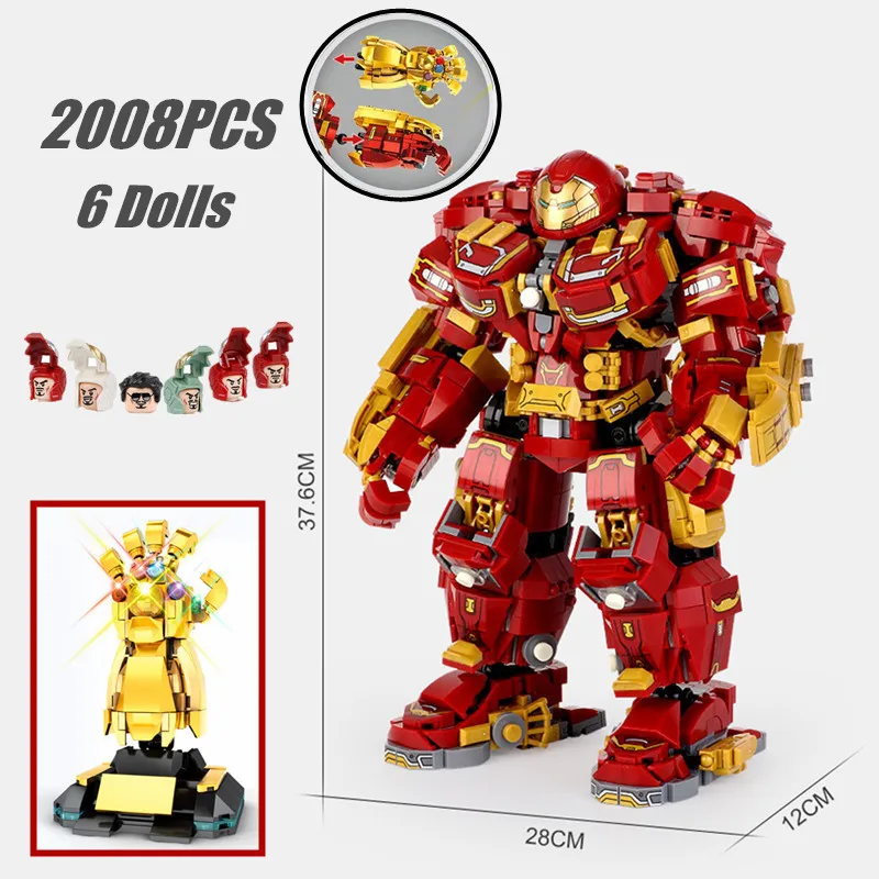 

Disney Marvel Ironman Heroes Hulkbuster Veronica Mecha Armor War Avengers Toys Robot Figures Building Brick Block Gift Boys Set