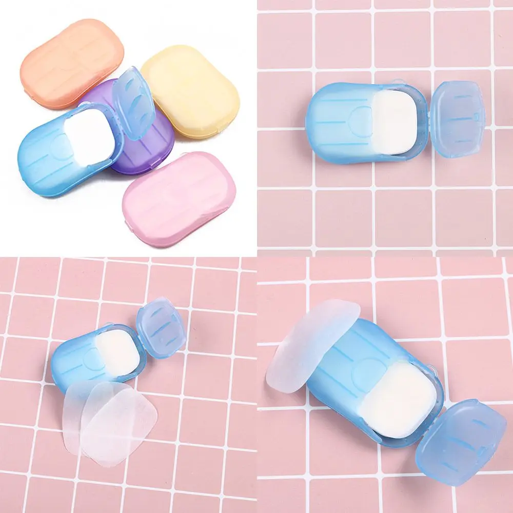 

100pcs Color Random Travel Portable Scented Home Washing Hand Paper Slice Sheets Soap Flakes Foaming