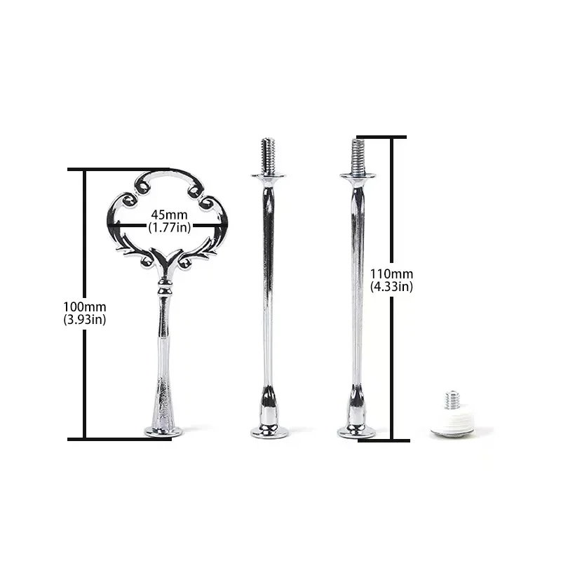 

1 комплект подставок для торта, многостиль, 2/3-уровневая ручка для тарелок, фурнитура, стержень, инструмент, подставка для тарелок для торта, подставка для торта на свадьбу, день рождения