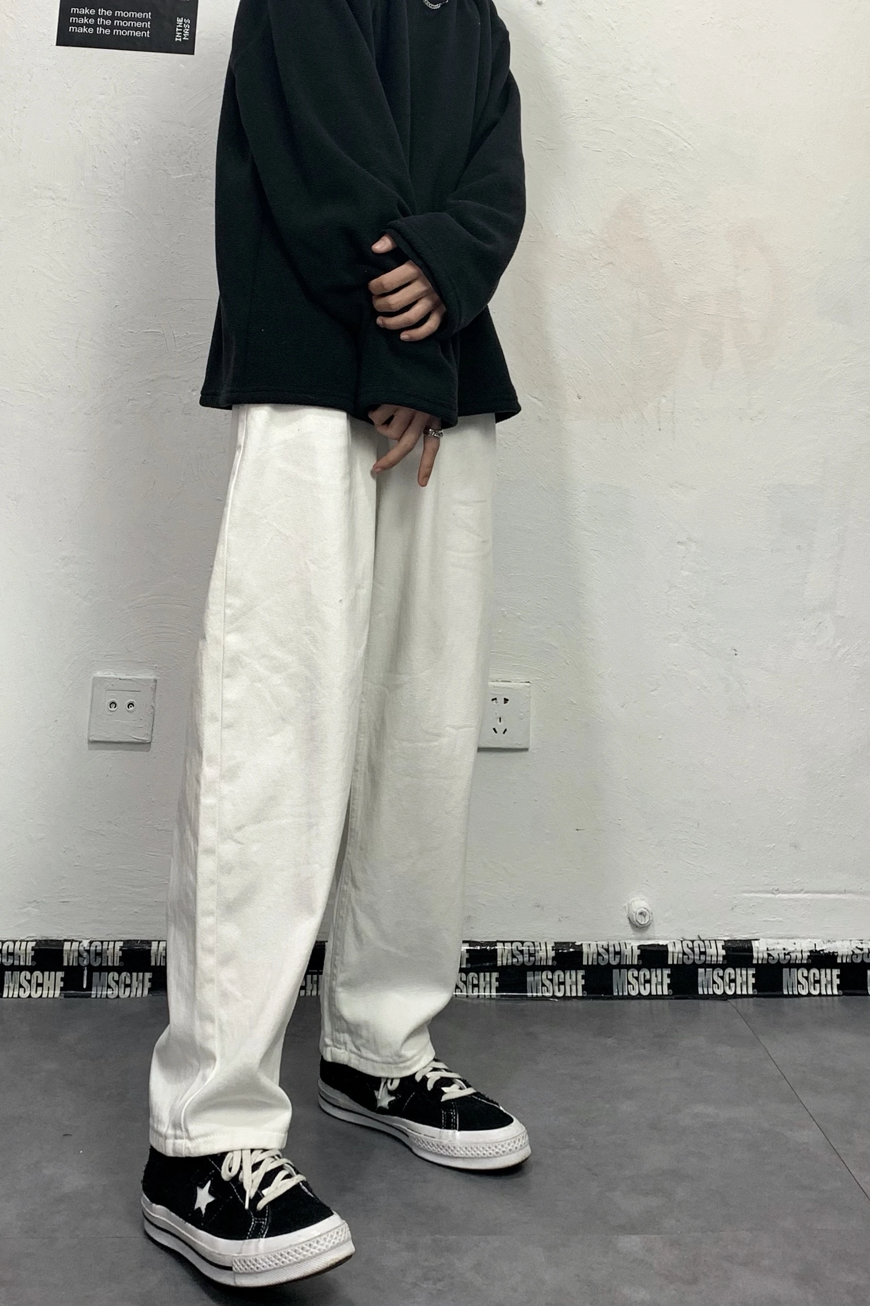 Pants Men Jeans Hip Hop Straight Wide Leg White Jeans Loose Pants Women's Loose Jeans Y2k Men's Jeans Casual Men Boyfriend Jeans