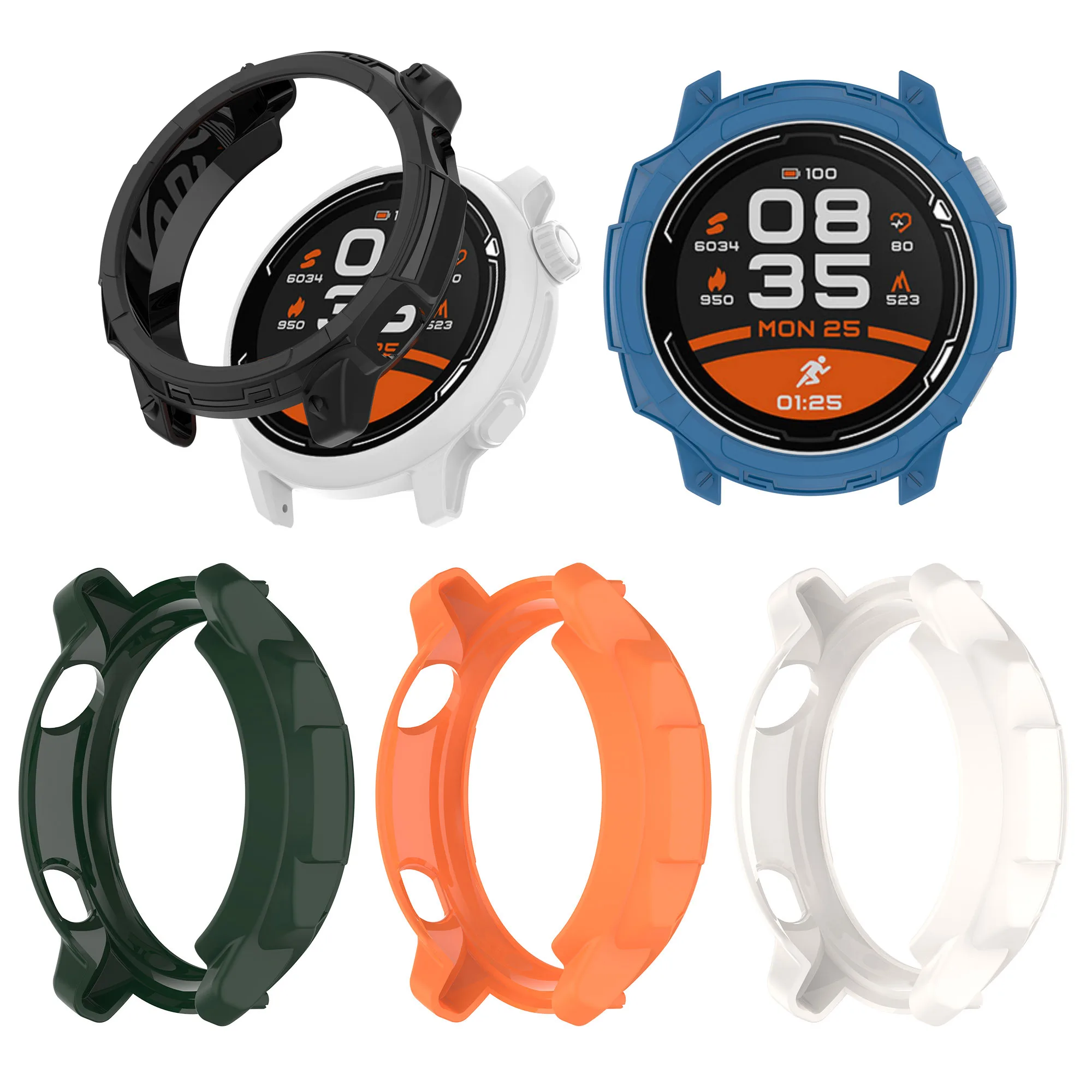 

Soft Edge Shell Glass Screen Protector Film Case For Coros PACE 2 Smart Watch Protective Bumper Cover Pace2 Frame Accessories