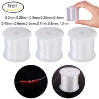 1 roll 0 21 0mm transparent fishing thread nylon wire necklace thread wire jewelry for diy bracelets necklaces jewelry making