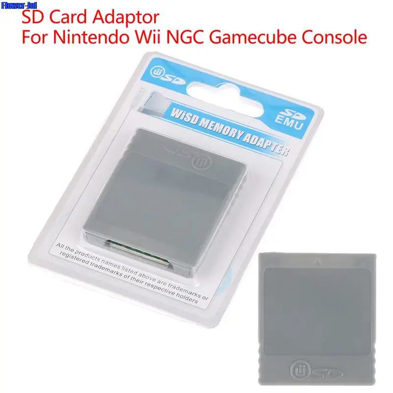 

1 шт., SD Flash WISD адаптер для карт памяти, конвертер, адаптер, кардридер для консоли Nintendo Wii NGC Gamecube
