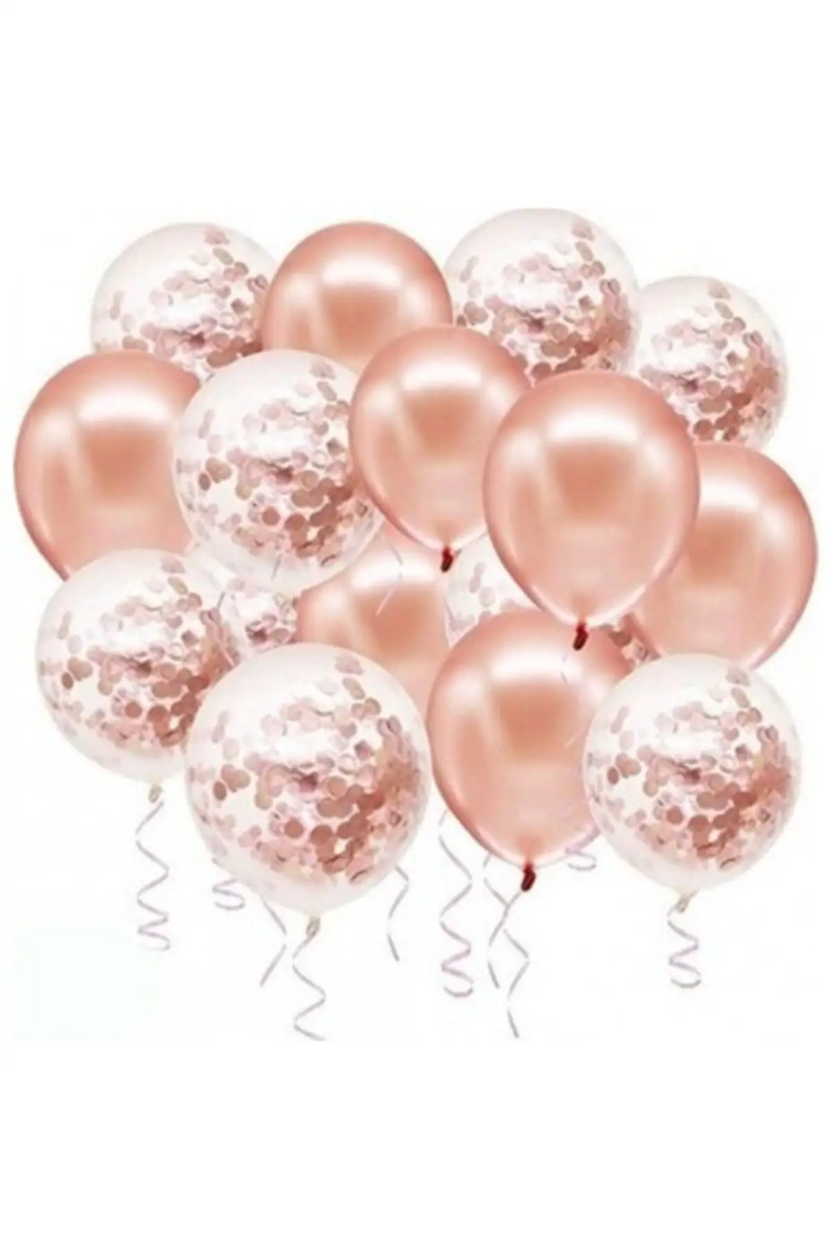 

Rose Gold and Confetti Transparent Metallic Balloon 20 pcs Party, Special Occasion, Birthday Supplies FAST AND FREE SHIPPING