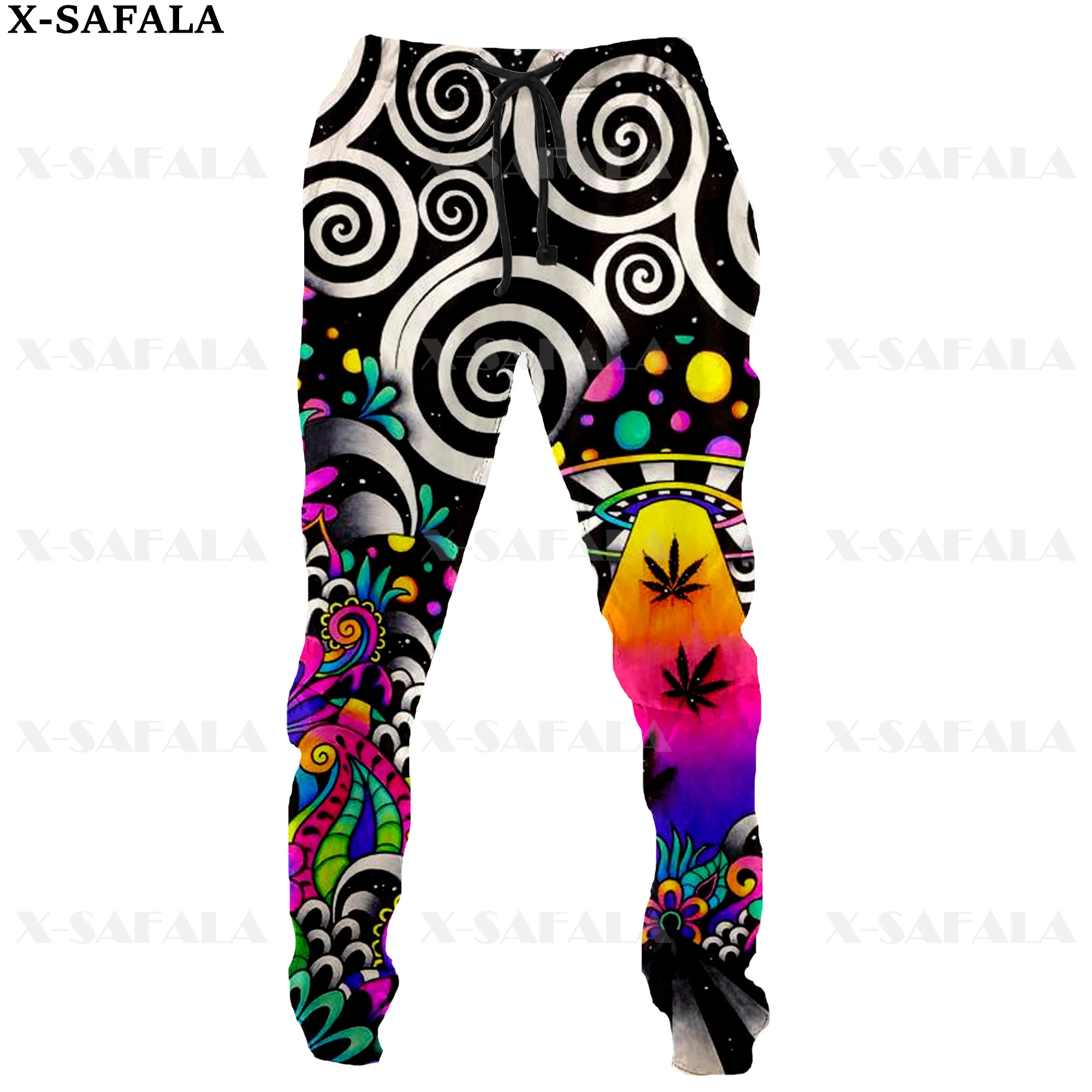 Hippie Psychedelic Colorful Trippy 3D Print Trousers Men Sweatpants Casual Long Joggers Streetwear Autumn Loose Sports Pants-1 images - 6