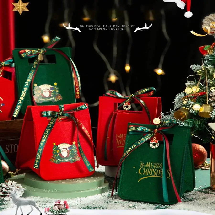 

10 шт. коробка для конфет на Рождество, портативная Подарочная коробка для Яблоков, упаковка для фруктов и праздников, товары для Счастливого Рождества и нового года