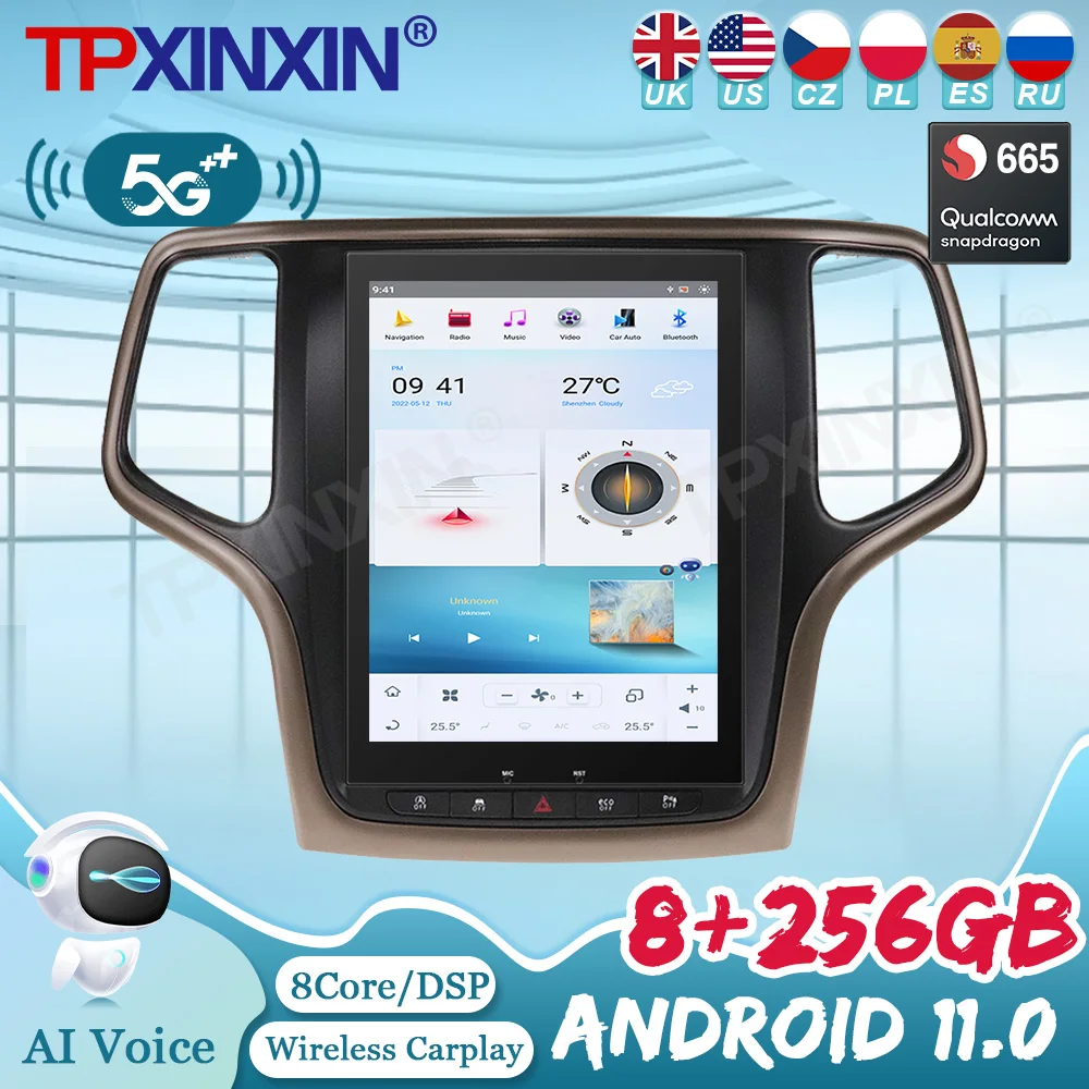 

Android 11 Qualcomm Car Radio For Jeep Grand Cherokee 2014 2015 2016 2017 2018 Multimedia Player Auto Stereo GPS Navi Head Unit
