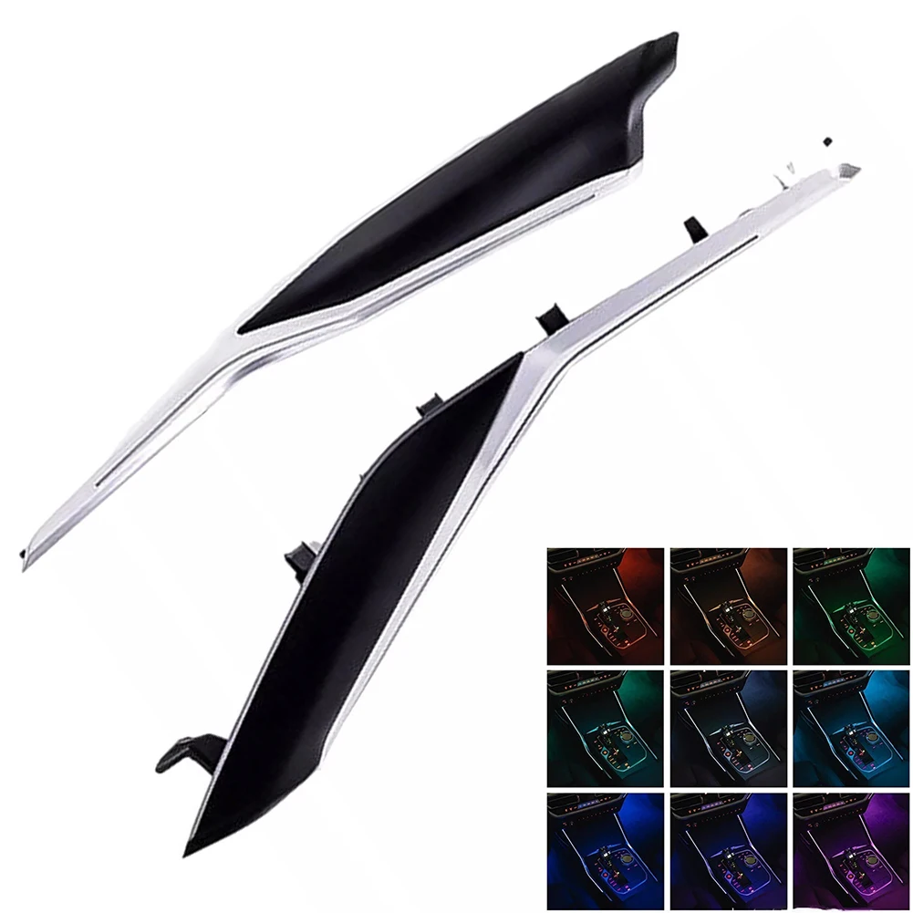 Для центральной консоли BMW 4-й серии. Светодиодные ленты. Обтекаемая установка с