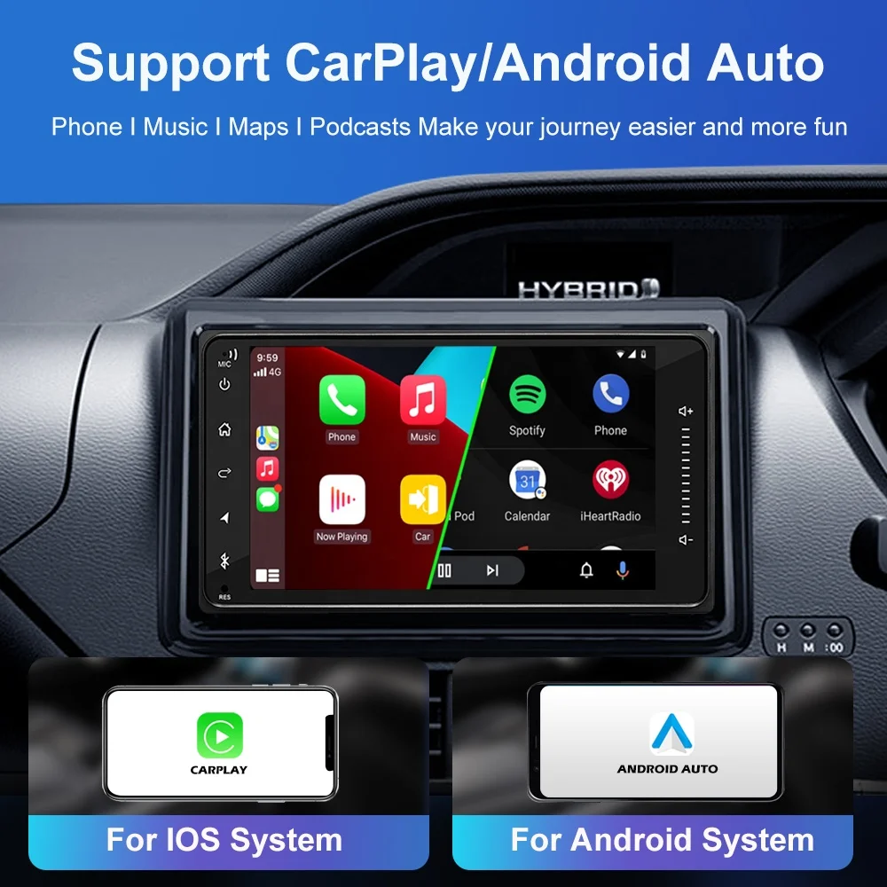 Автомобильная магнитола Jmance для Toyota мультимедийная система на Android с 7-дюймовым