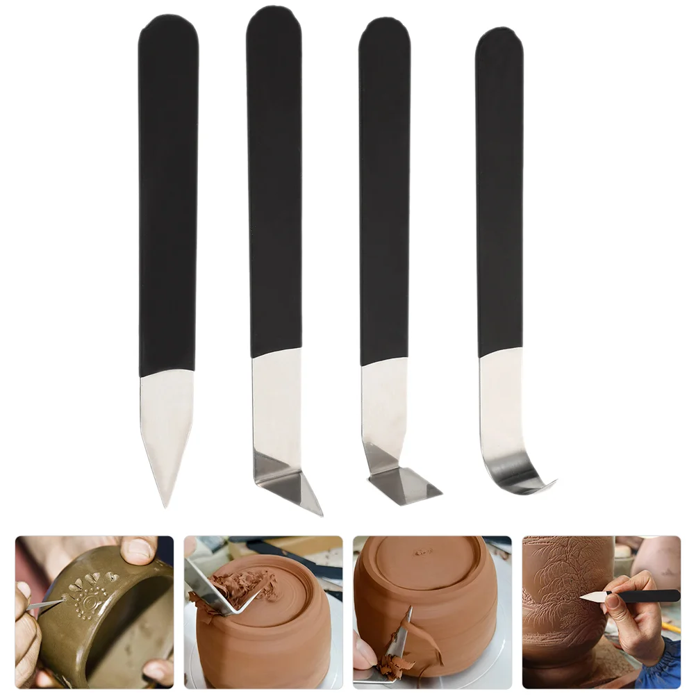 

4Pcs Pottery Carve Tools Clay Sculpting Tool Clay Carving Portable Clay Carving Tools