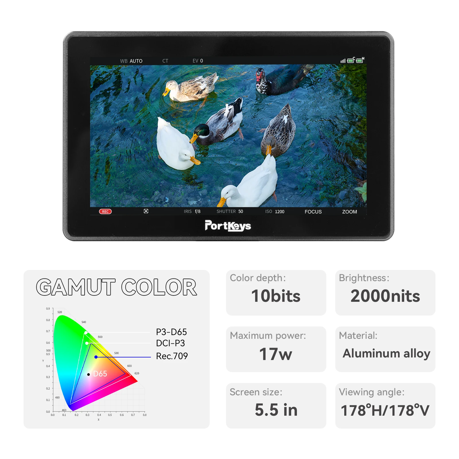 Монитор для камеры Portkeys BM5 IVWR