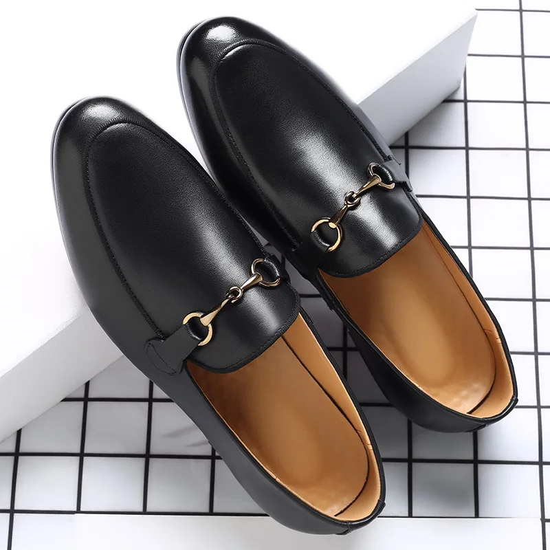 Fashion Men Casual Shoes Genuine Leather Slip-on Outdoor Loafers Moccasins Light Comfortable Driving Flats