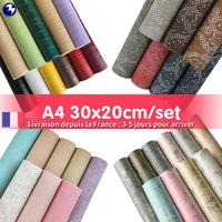 3020cmset metallic crocodile faux leather fabric synthetic leather sheets pu leather for making bows diy bow earring material