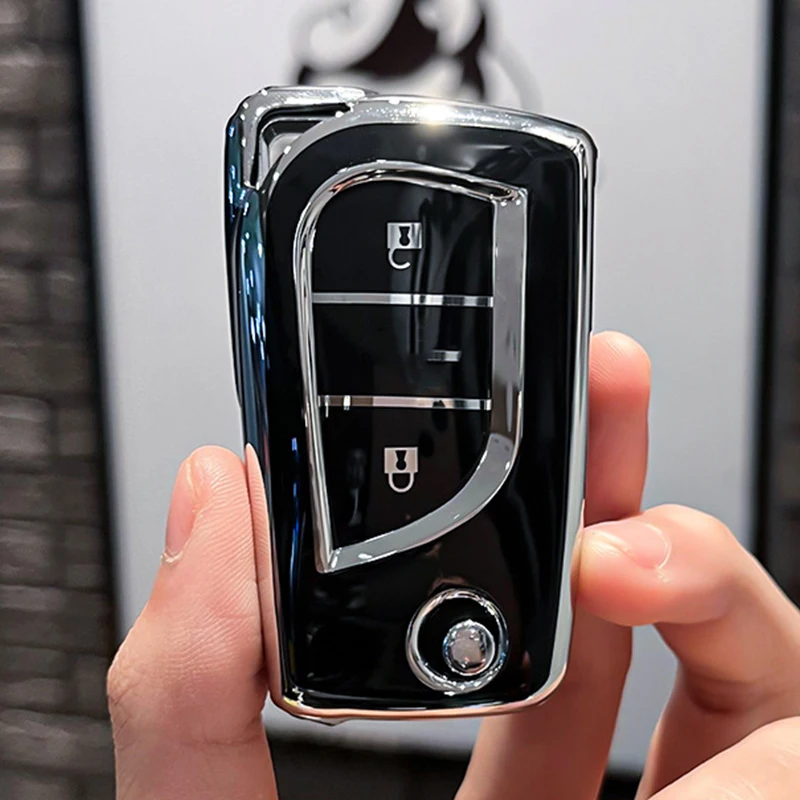 

Для Toyota Camry RAV4 Auris Corolla Avensis Verso Yaris Aygo Scion TC IM 2015-2023 ТПУ 2 3 4 кнопки чехол для автомобильного ключа