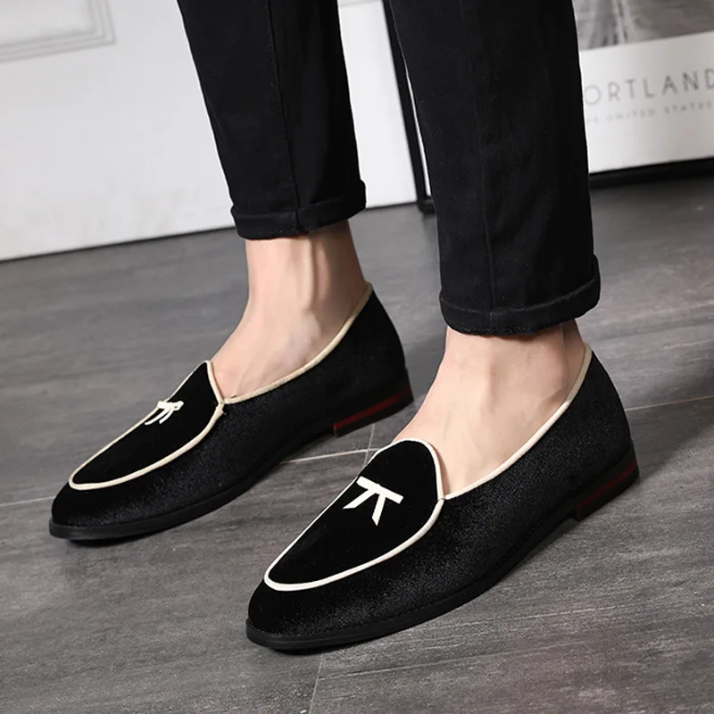 

Men Loafers Suede Leather Men Casual Shoes Comfy Slip-on Fashion Party Wedding Footwear Boat Shoes