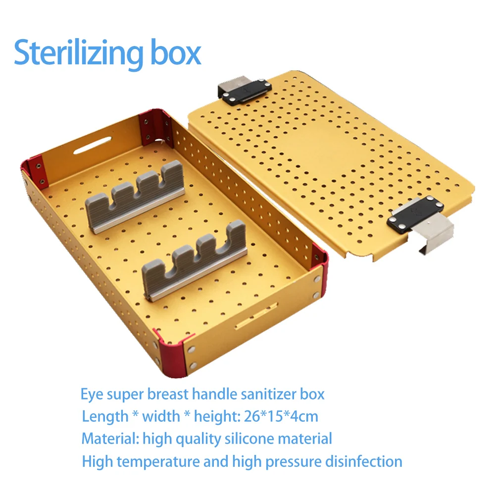 

Dental Ophthalmology Medical Super Breast Handle Disinfection Box Silicone Imported High Temperature High Pressure Single Layer