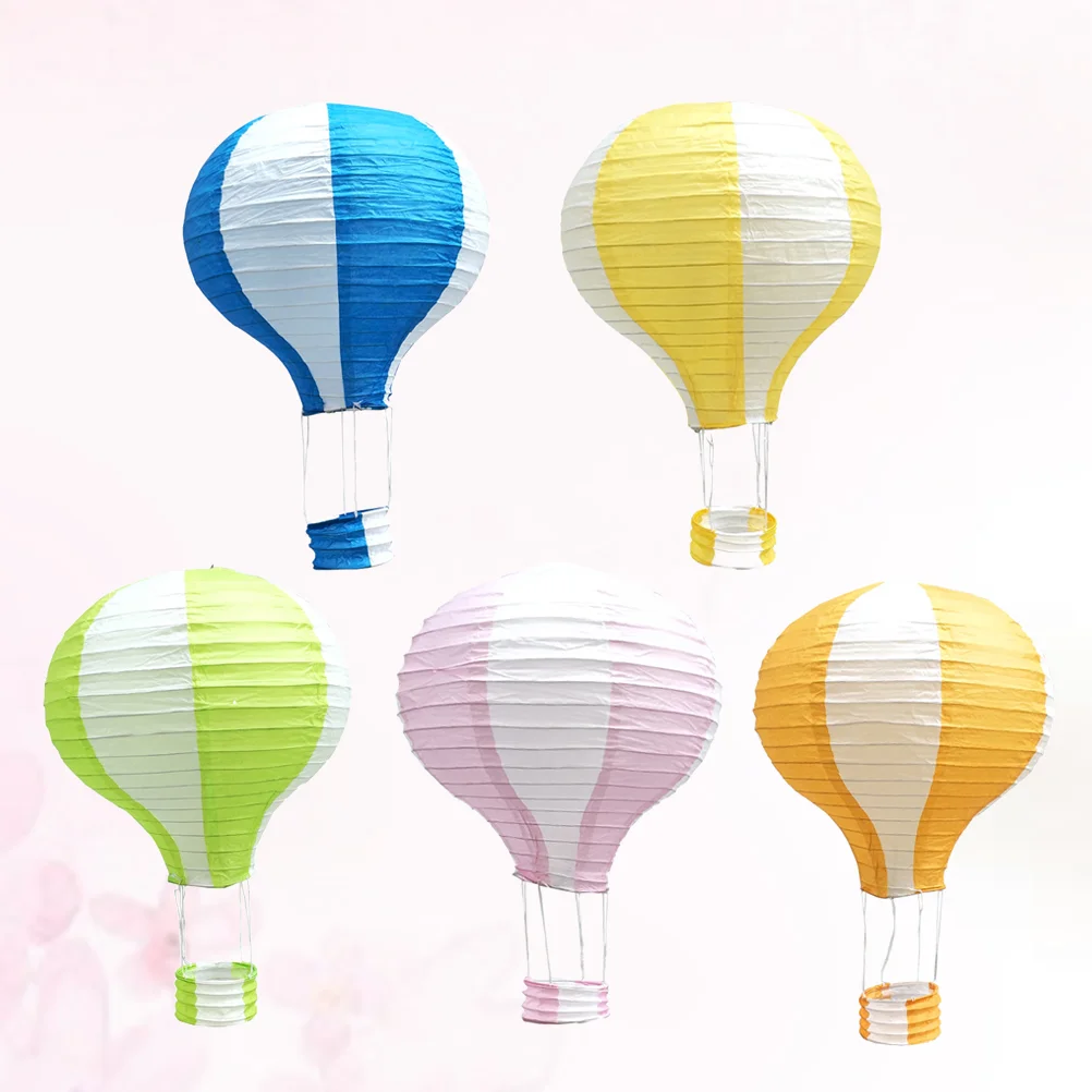 

5 pcs 30cm Hot Air Balloon Colorful Folding Hanging Paper Lantern for Christmas Wedding Birthday