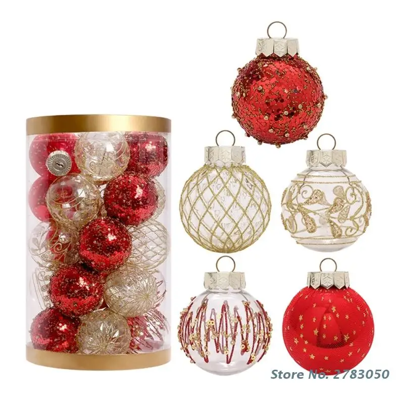 

25pcs Christmas Balls Christmas Tree Ornaments Ball Hanging Tree Pendants Baubles Home Party Decor 2023 New Year Gifts